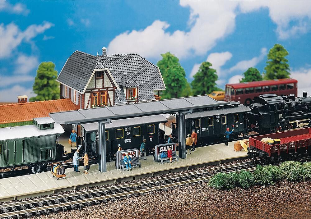 Modelleisenbahn-Gebäude Faller H0 120192 Bahnsteig Gebäude-Bausatz 1;87