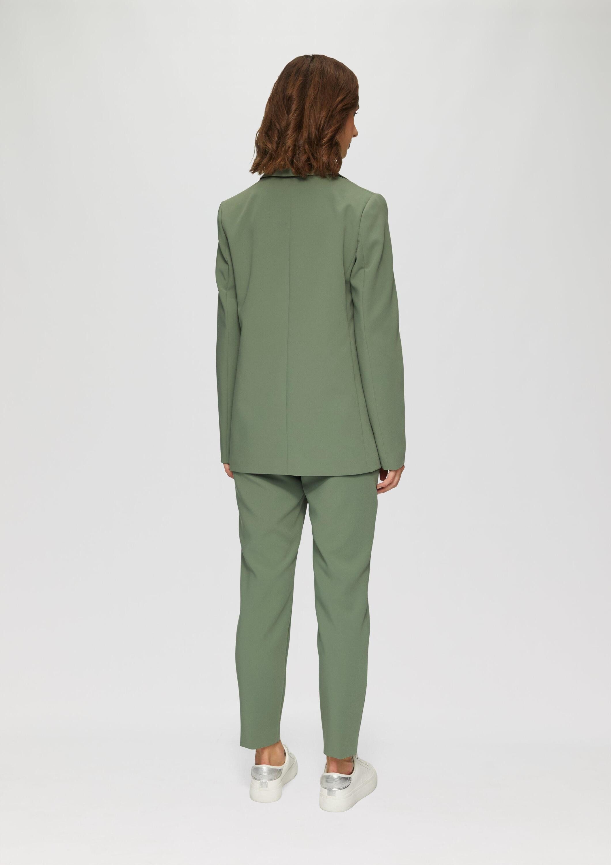 s.Oliver Jackenblazer Indoor-Blazer Longblazer aus Twill mit Reverskragen