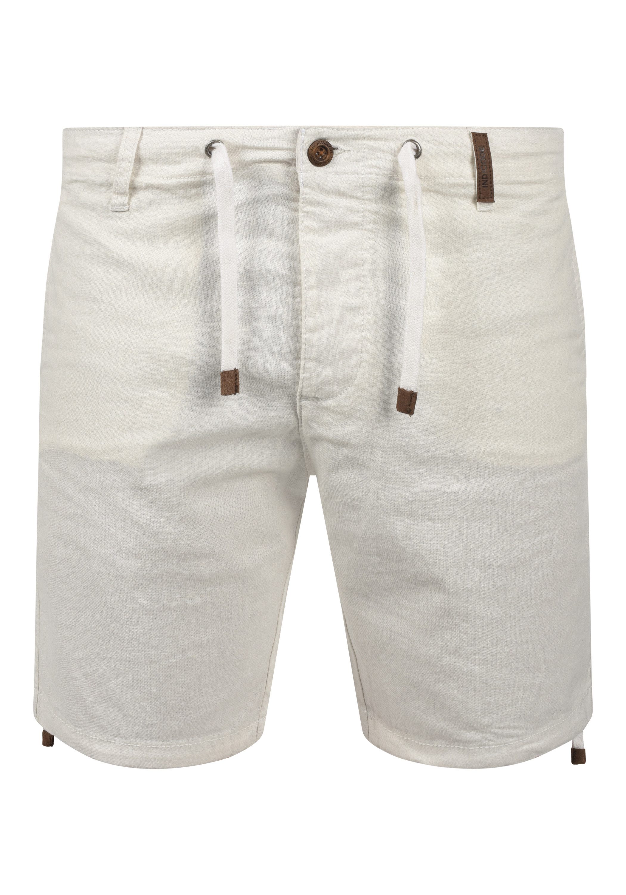 Indicode Leinenhose IDMoses Kurze Hose aus Leinenqualität