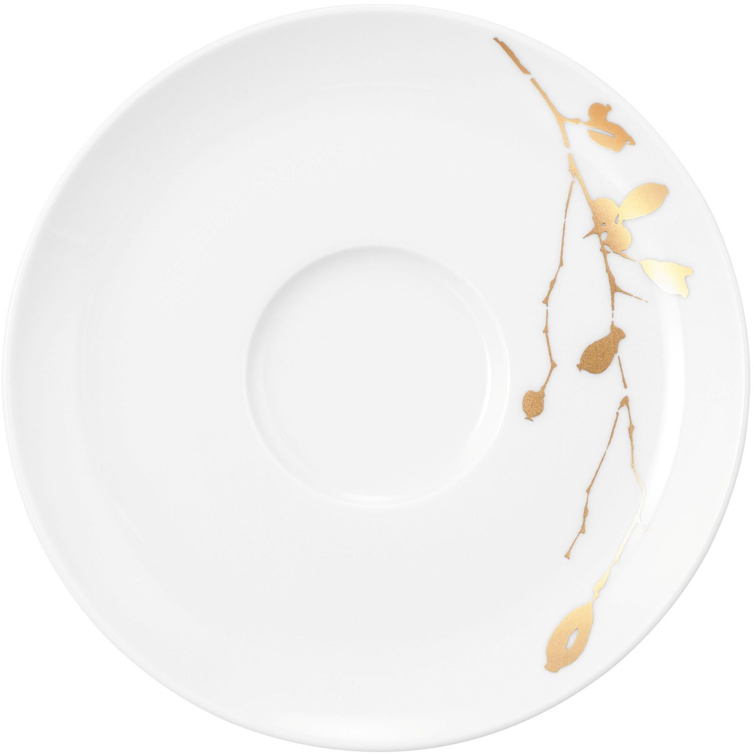 Seltmann Weiden Untertasse Liberty - Golden Rose Hip, (1 St), Kombi-Untertasse groß 16,5 cm