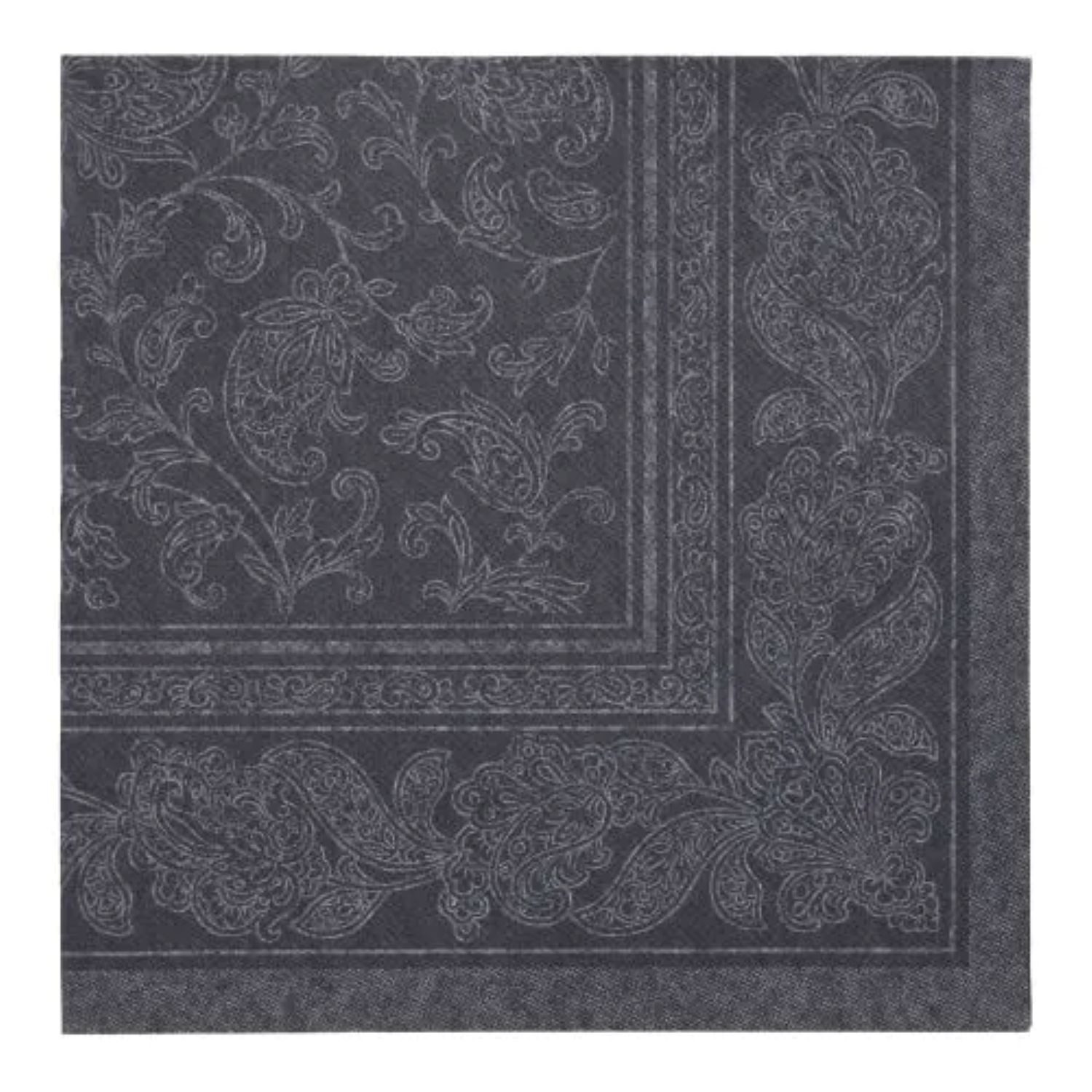 PAPSTAR GmbH Papierserviette Servietten RC 'Ornaments' 40x40cm/50Stk., Schwarz