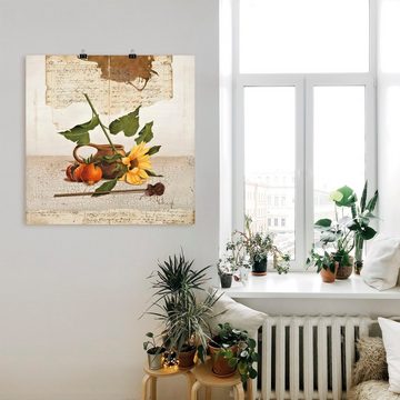 Artland Poster Stillleben mit Sonnenblumen, Arrangements (1 St), als Leinwandbild, Wandaufkleber oder Poster in versch. Größen