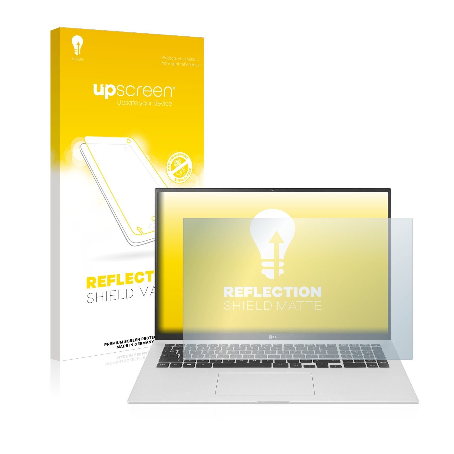 upscreen Displayschutzfolie Schutzfolie für LG gram 16'' 2021, Folie matt entspiegelt Anti-Reflex