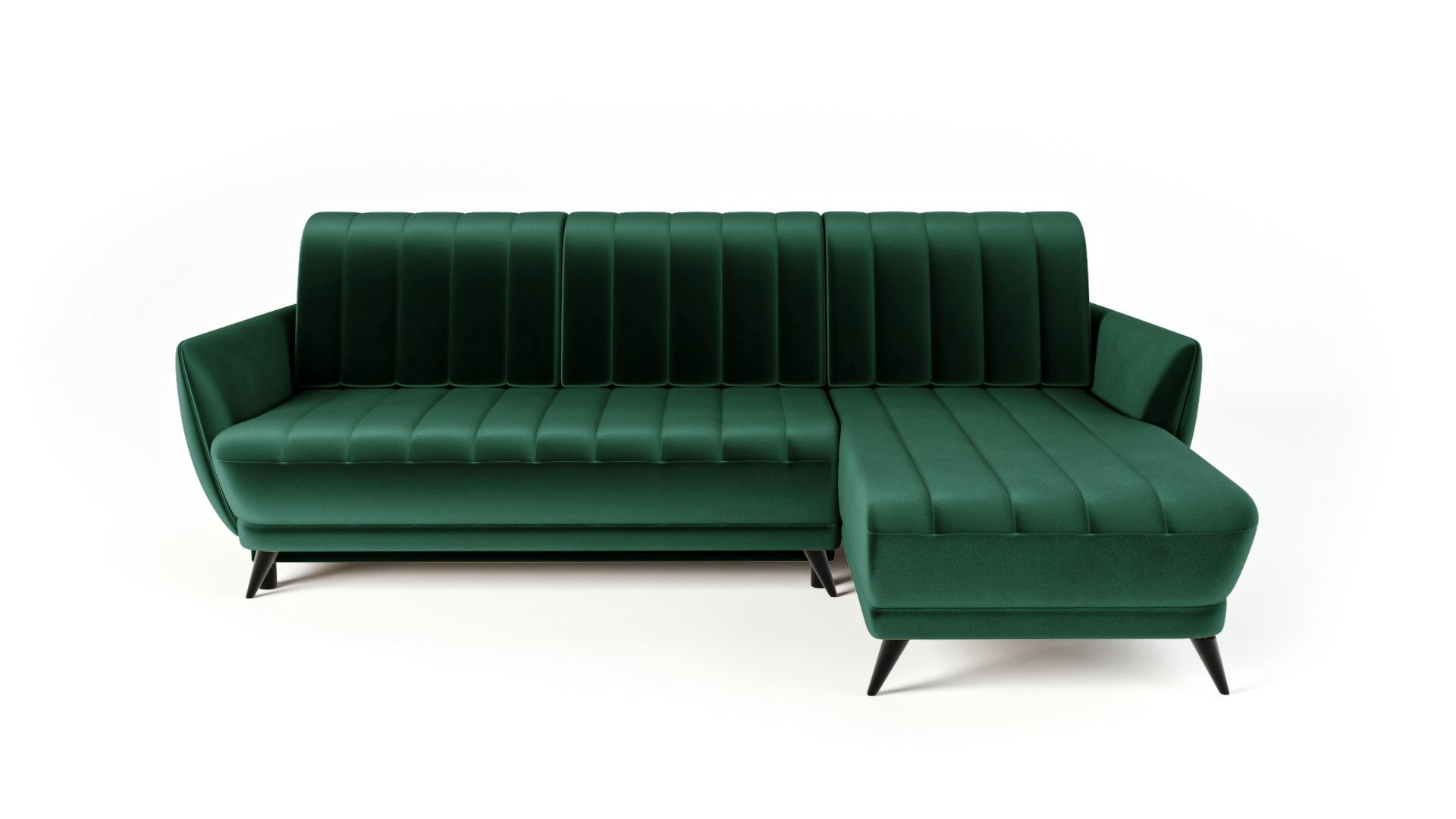 Grün Ecksofa Ecksofa Rolo - mit Stilvolles Wohnzimmer Bettzeugbehälter - ein modernes modernes für - Schlaffunktion Siblo Ecksofa ausklappbares Wohnzimmer