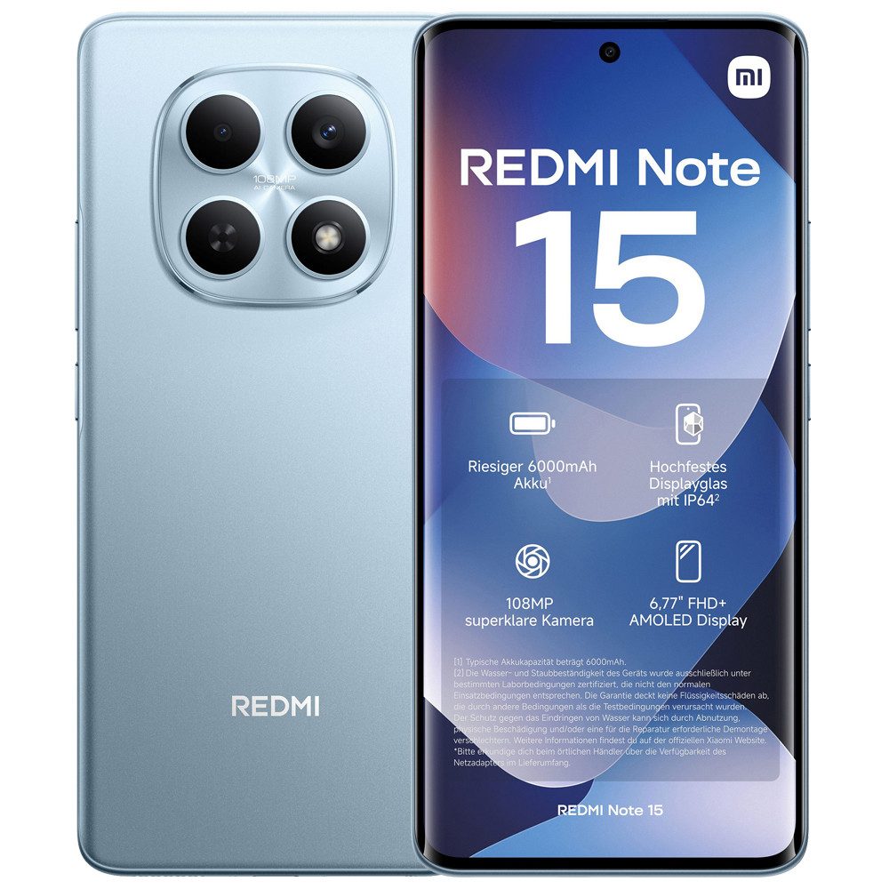 Xiaomi Redmi Note 15 4G 8+256GB Smartphone Handy (108 MP Kamera)