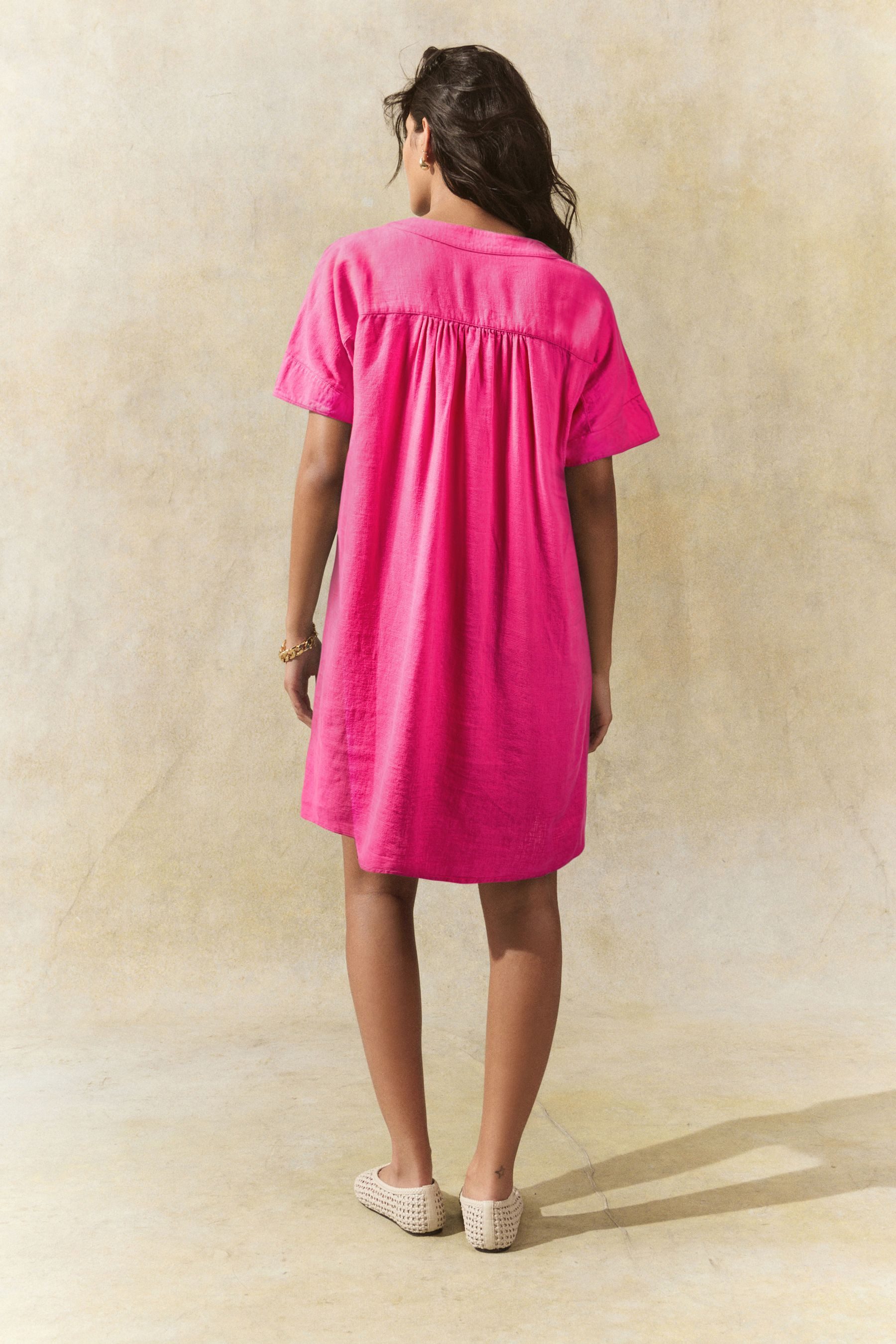 Next Minikleid Kaftan-Minikleid mit Leinenanteil (1-tlg) günstig online kaufen