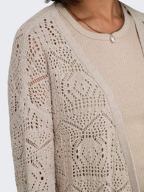 ONLY Strickjacke ONLBEACH 7/8 LONG CARDIGAN KNT mit Spitzen-Detail