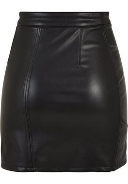 URBAN CLASSICS Jerseyrock Urban Classics Damen Ladies Synthetic Leather Biker Skirt (1-tlg)