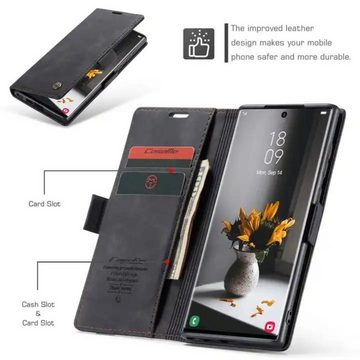 Alpha Electronics Handyhülle Book Case Handy Tasche für Samsung S23 Ultra, Klapphülle, Flip Cover für Samsung S23 Ultra, Schutzhülle, stoßfest