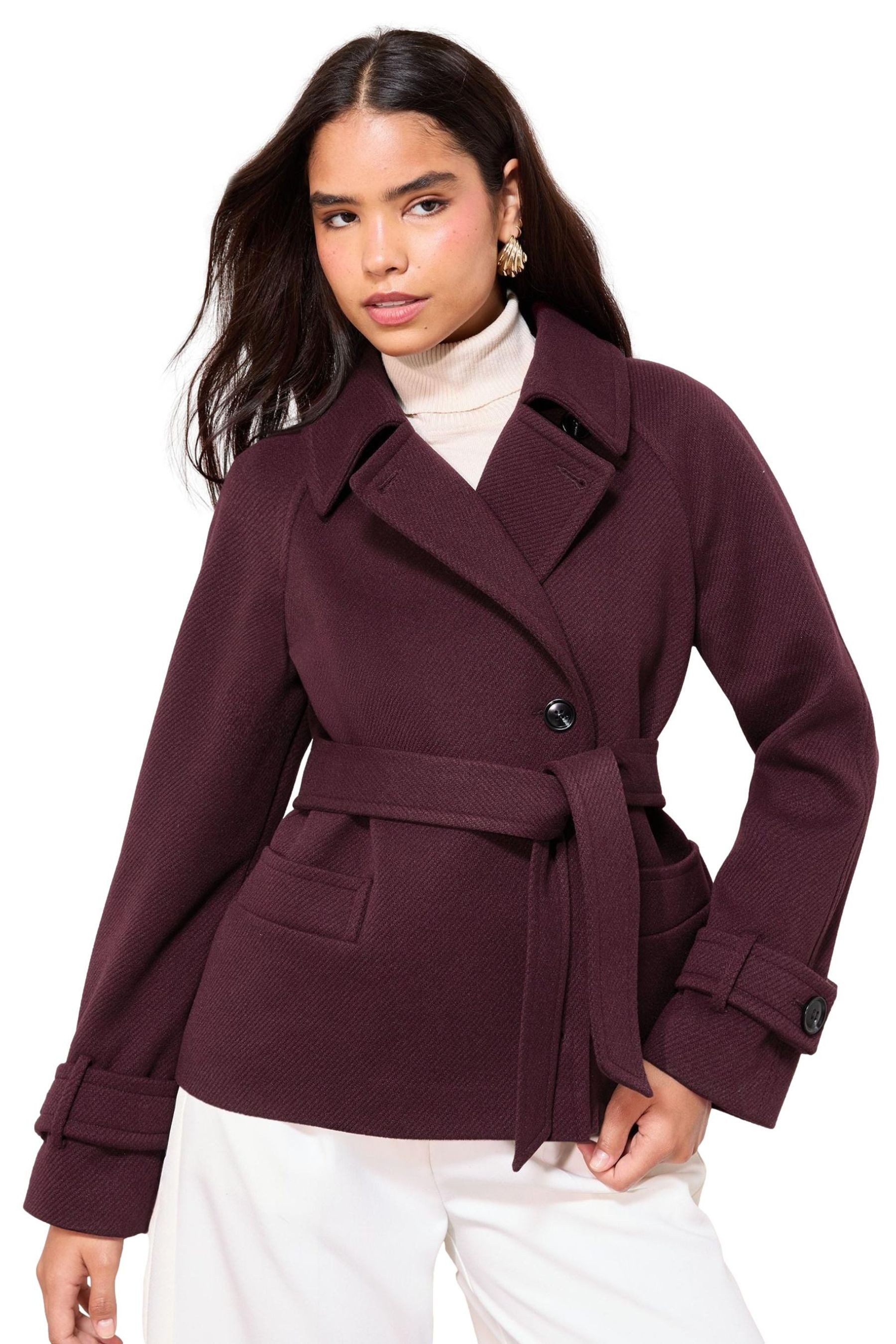 Friends Like These Kurzmantel Friends Like These kurze Twilljacke mit Gürtel (1-tlg)