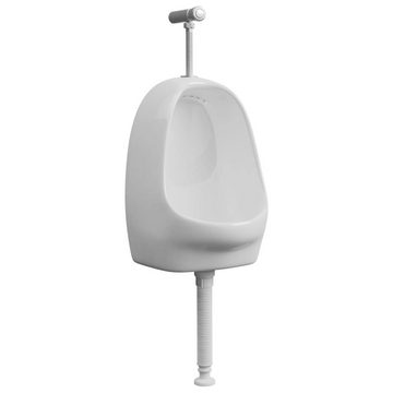vidaXL Tiefspül-WC Wandurinal mit Spülventil Keramik Weiß