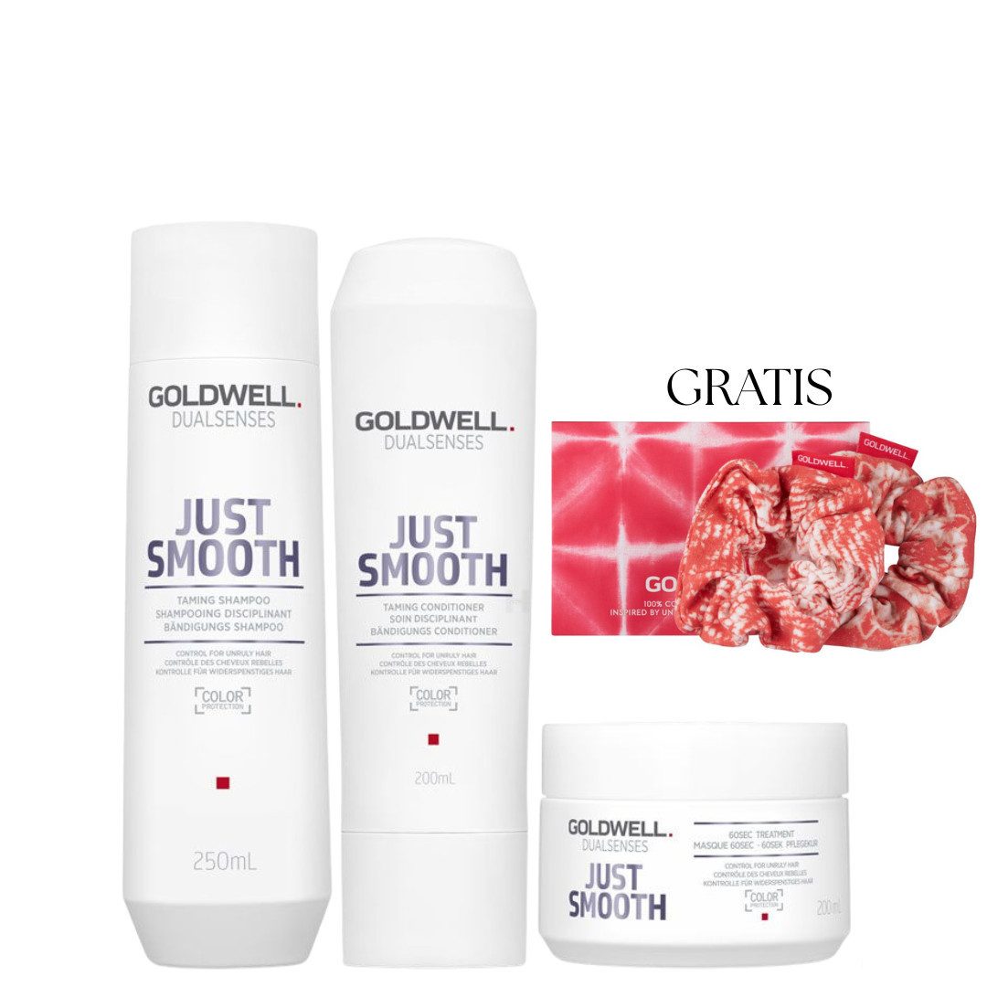 Goldwell Уход за волосами-Set Dualsenses Just Smooth Bändigungs Set mit gratis Scrunchie, 4-tlg.