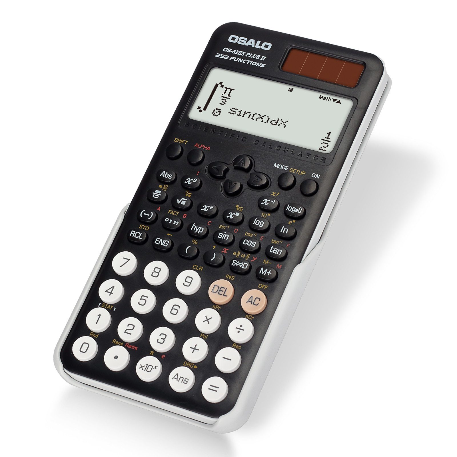 OSALO Taschenrechner Multifunktionale wissenschaftliche, 252 Funktionen, 2-zeiliges geschriebenes Display mit Schiebedeckel