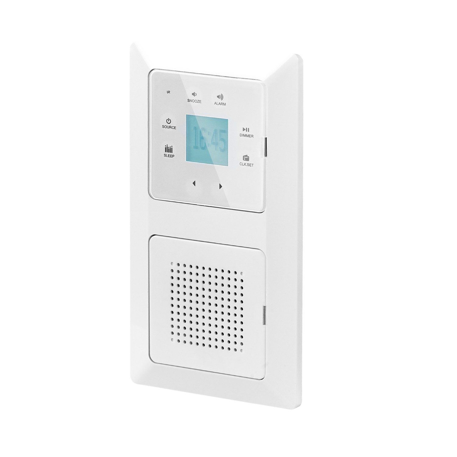 UNITEC UP Radio Touch Bluetooth Uhr Wecker Unterputz Steckdosen-Radio (FM-Tuner, Timer Fernbedienung Display Weckfunktion Touchfunktion Klangeffekte) – Bild 2 von 5