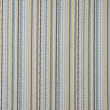 Vorhang SCHÖNER LEBEN. Vorhang Streifen Ethno Inka weiß grau blau gelb 245cm, SCHÖNER LEBEN., Smokband (1 St), blickdicht, Baumwolle, handmade, made in Germany, vorgewaschen
