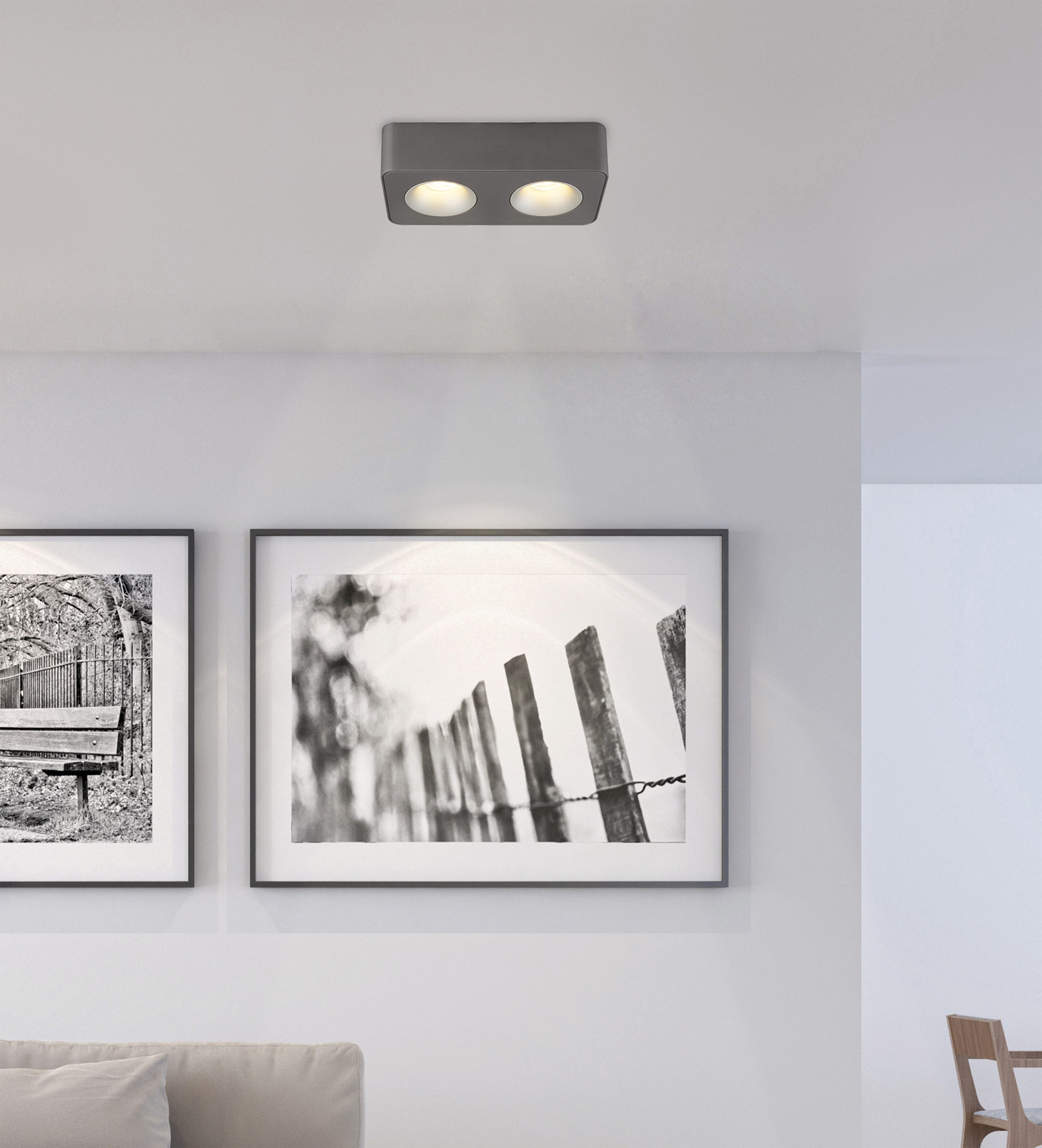 GLOBO LIGHTING LED Deckenstrahler HANGARAU, LED fest integriert, Warmweiß, günstig online kaufen