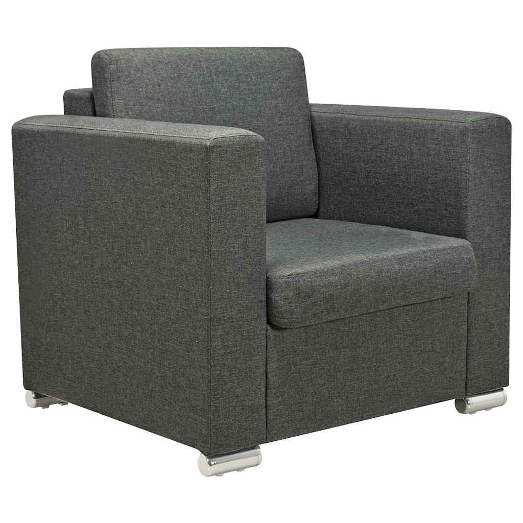 vidaXL Sessel Sessel Dunkelgrau Stoff (1-St), Sessel Loungesessel Stoffsessel Relaxsessel Armsessel Dunkelgrau