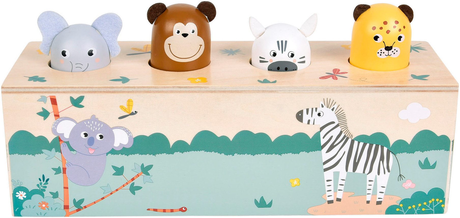Small Foot Spielzeug-Musikinstrument Drückspiel Tierlaute Safari