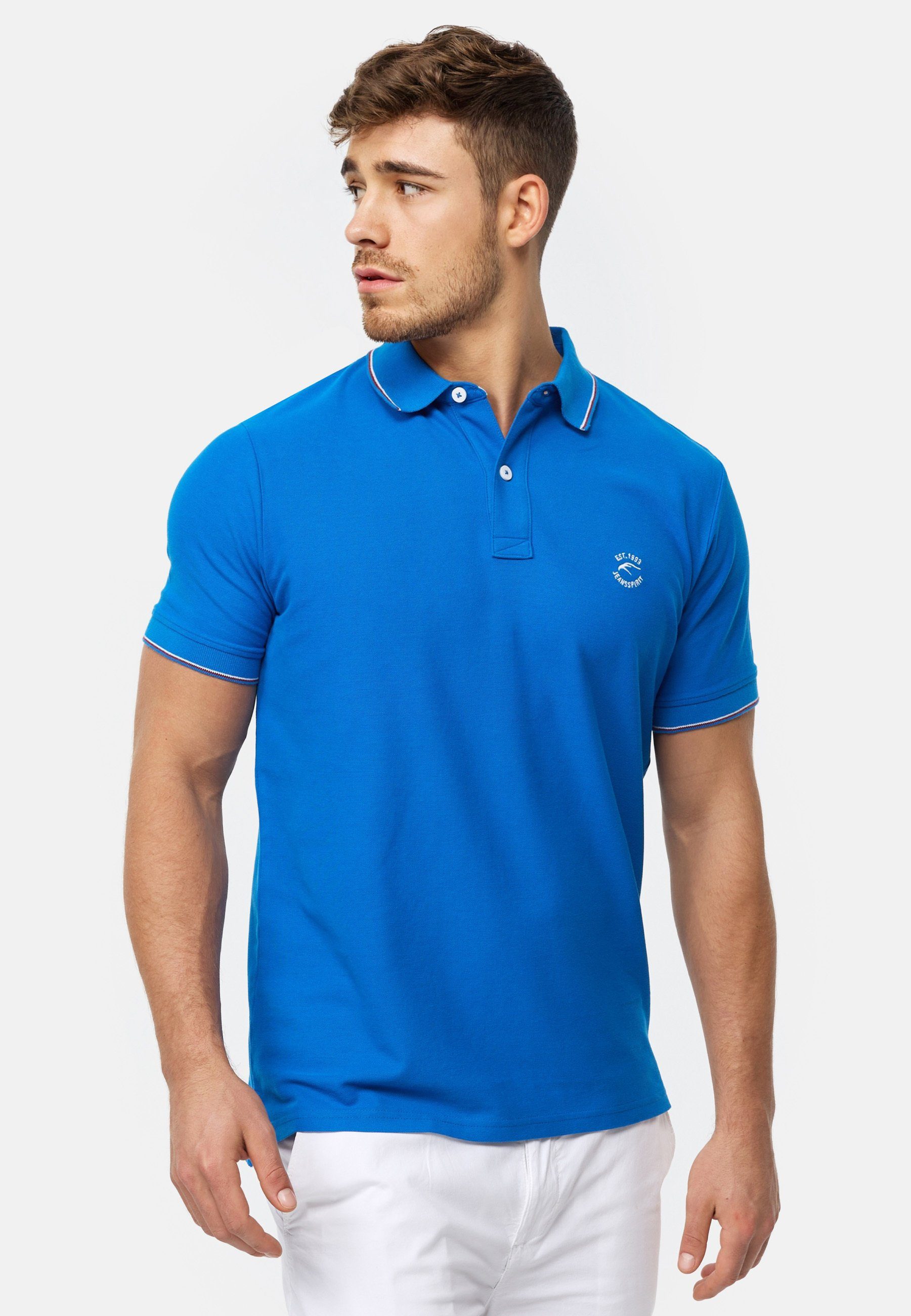 Indicode Poloshirt Herren Wallo Polo Shirt Herrenshirt 100% Baumwolle
