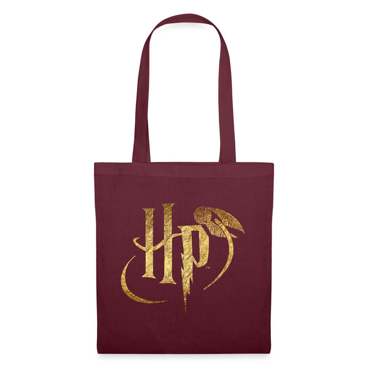 Spreadshirt Henkeltasche Harry Potter HP Logo Stoffbeutel (1-tlg)