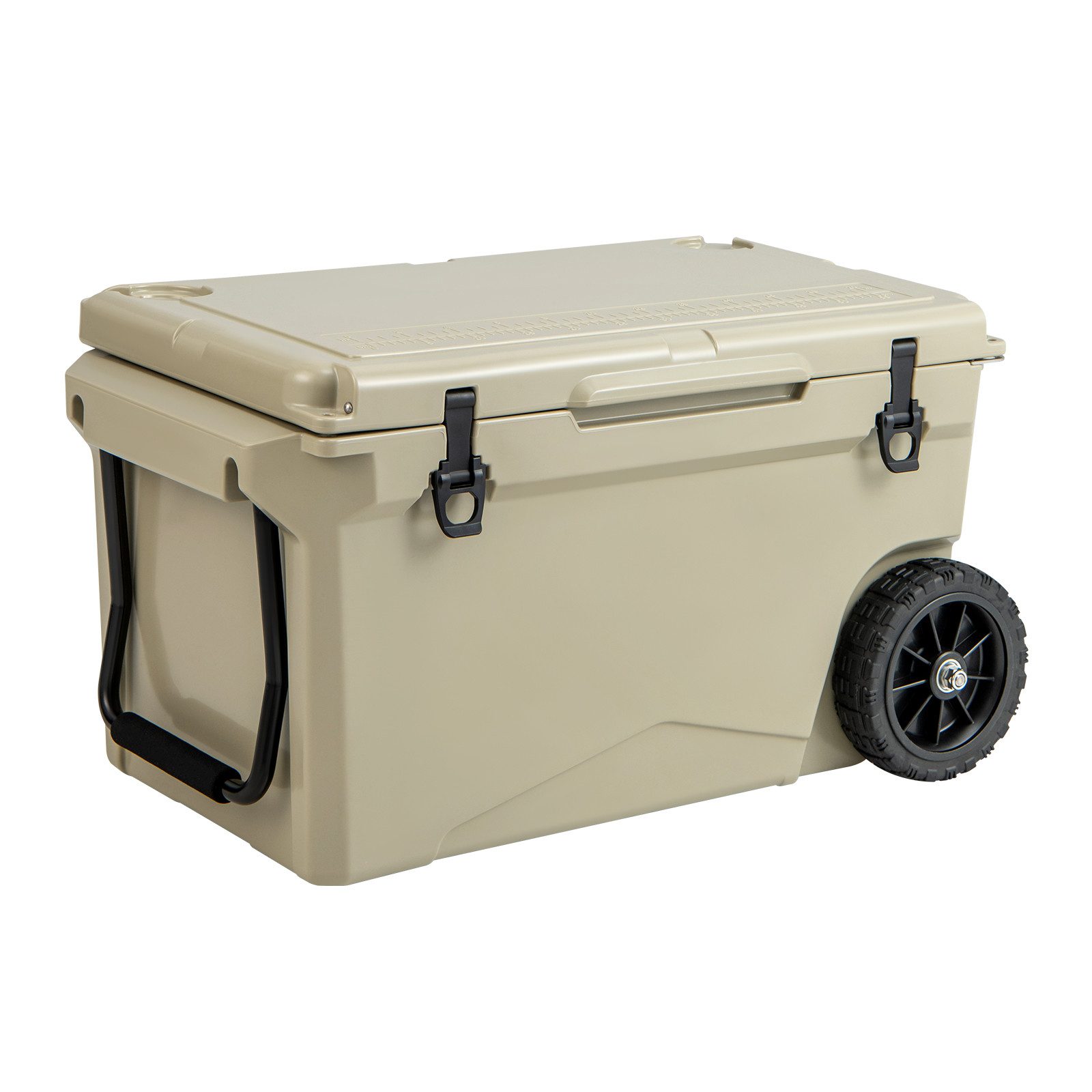 COSTWAY Thermobehälter, LLDPE, (1-tlg), 71L Kühlbox, mit Alugriff & großen Rädern