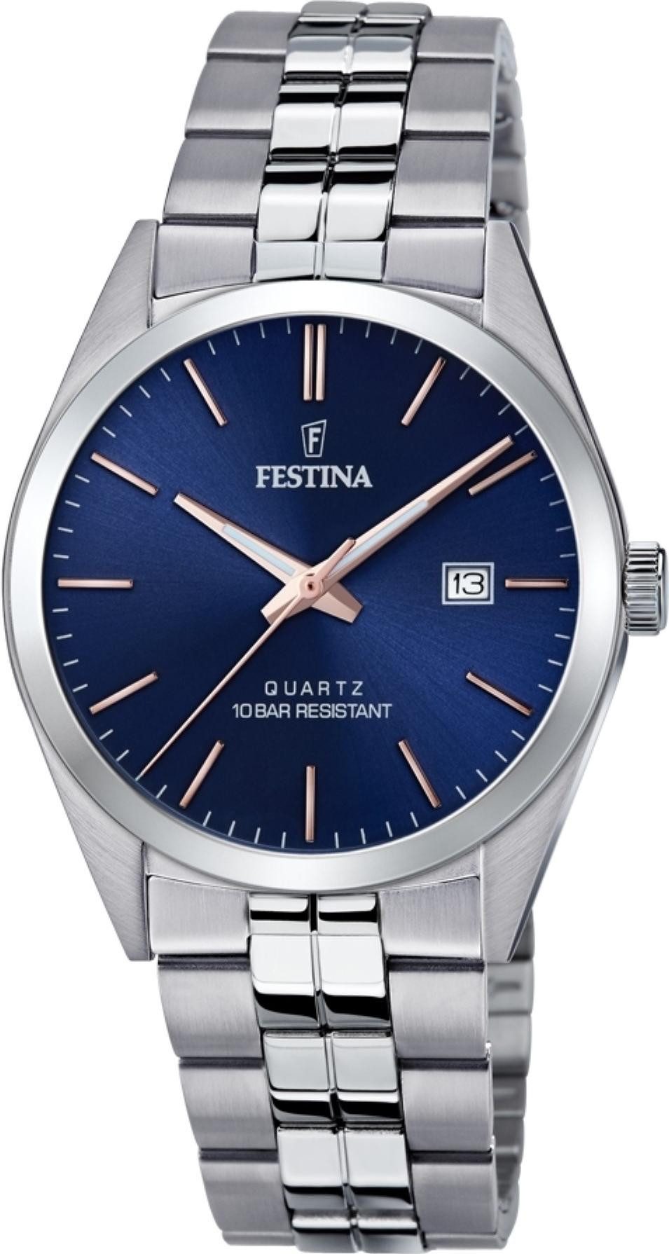 Quarzuhr Stahlband klassisch Herrenarmbanduhr