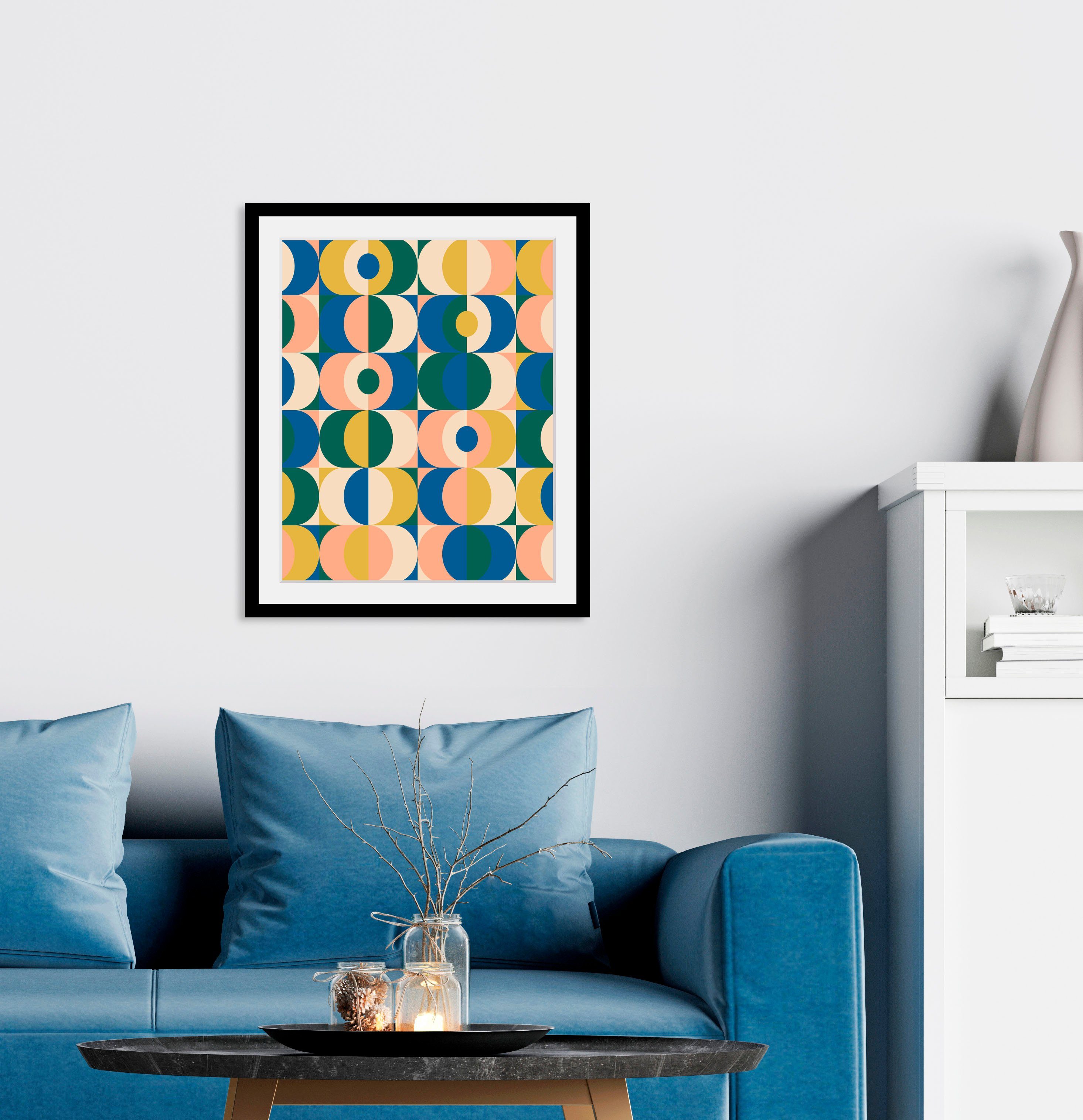 queence Bild Christin, Abstrakt, Figuren, Gemälde, Kunst, Modern (1 St), HD Premium Poster-Druck inkl. Holzrahmen