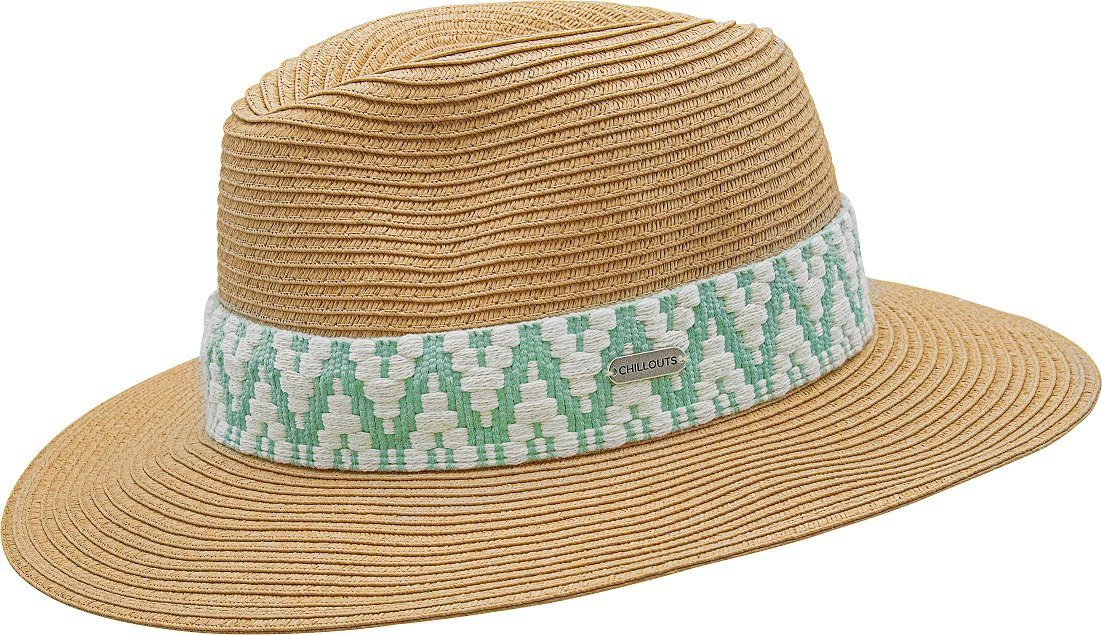 chillouts Strohhut knautschbarer Papierfedora Ethnoband günstig online kaufen
