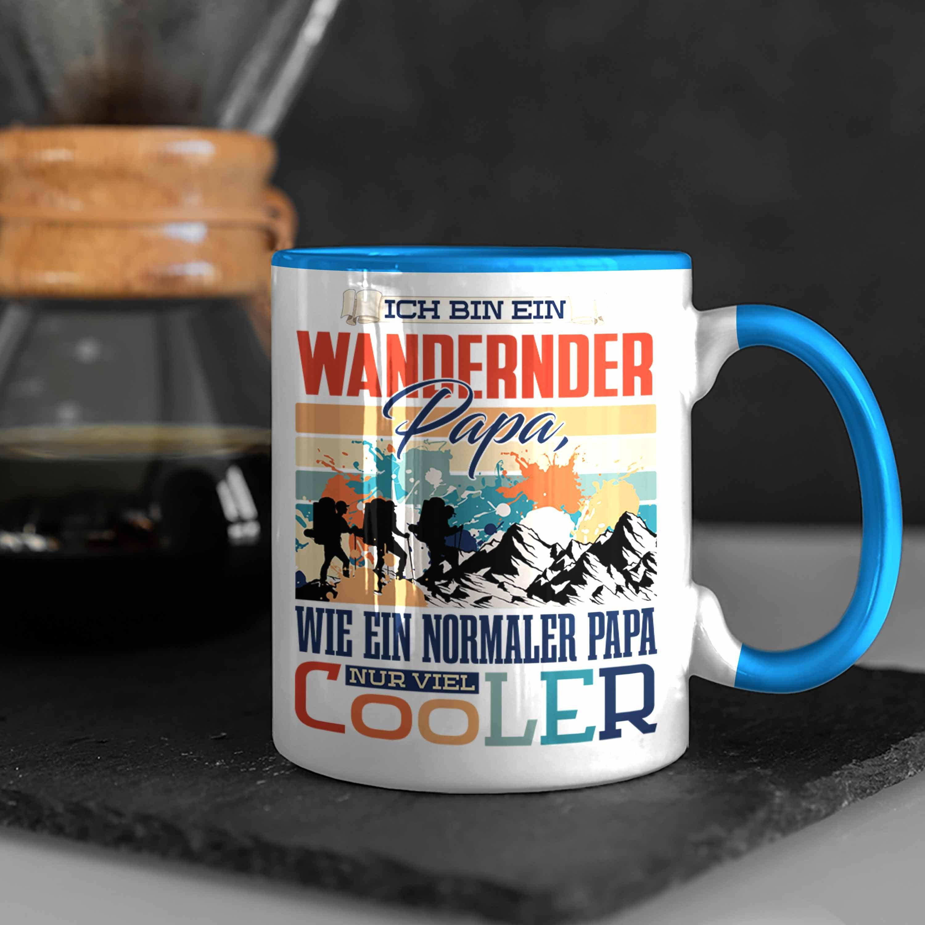 Trendation Wandern Vatert Vater Geschenkidee Trendation - zum Blau Papa Tasse Geschenk Tasse