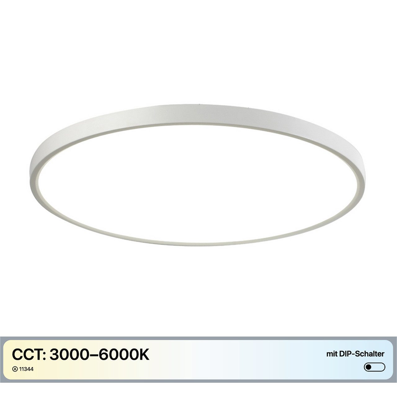 TM LECOM LED Deckenleuchte Ø60 cm LED CCT Deckenlampe Rundes LED Aufputz Panel Dckenpanel 40W, 3000 K / 4000 K / 6000 K, CCT LED Deckenlampe Wandleuchte Aufbau Lampe Rund Panel.
