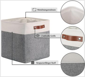 Coonoor Aufbewahrungskorb Aufbewahrungsbox Stoff, Korbe Stoff in Würfel(28x28x28 cm) (1 St), für Schrank, Regal, und Kleidung, Faltbare