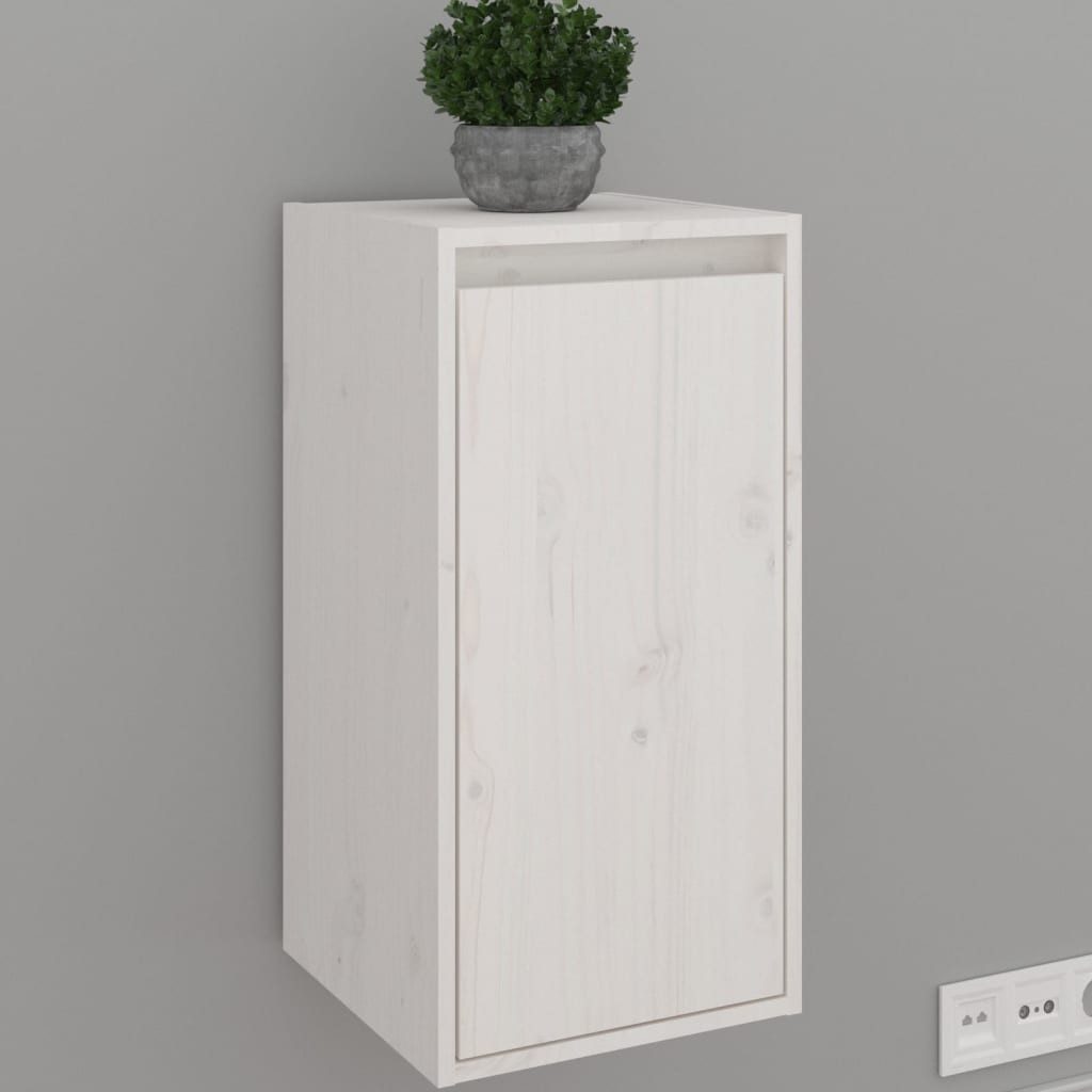 vidaXL Hängeschrank NA Hängeschrank Wandschrank Weiß 30x30x60 cm Massivholz Kiefer Schränk