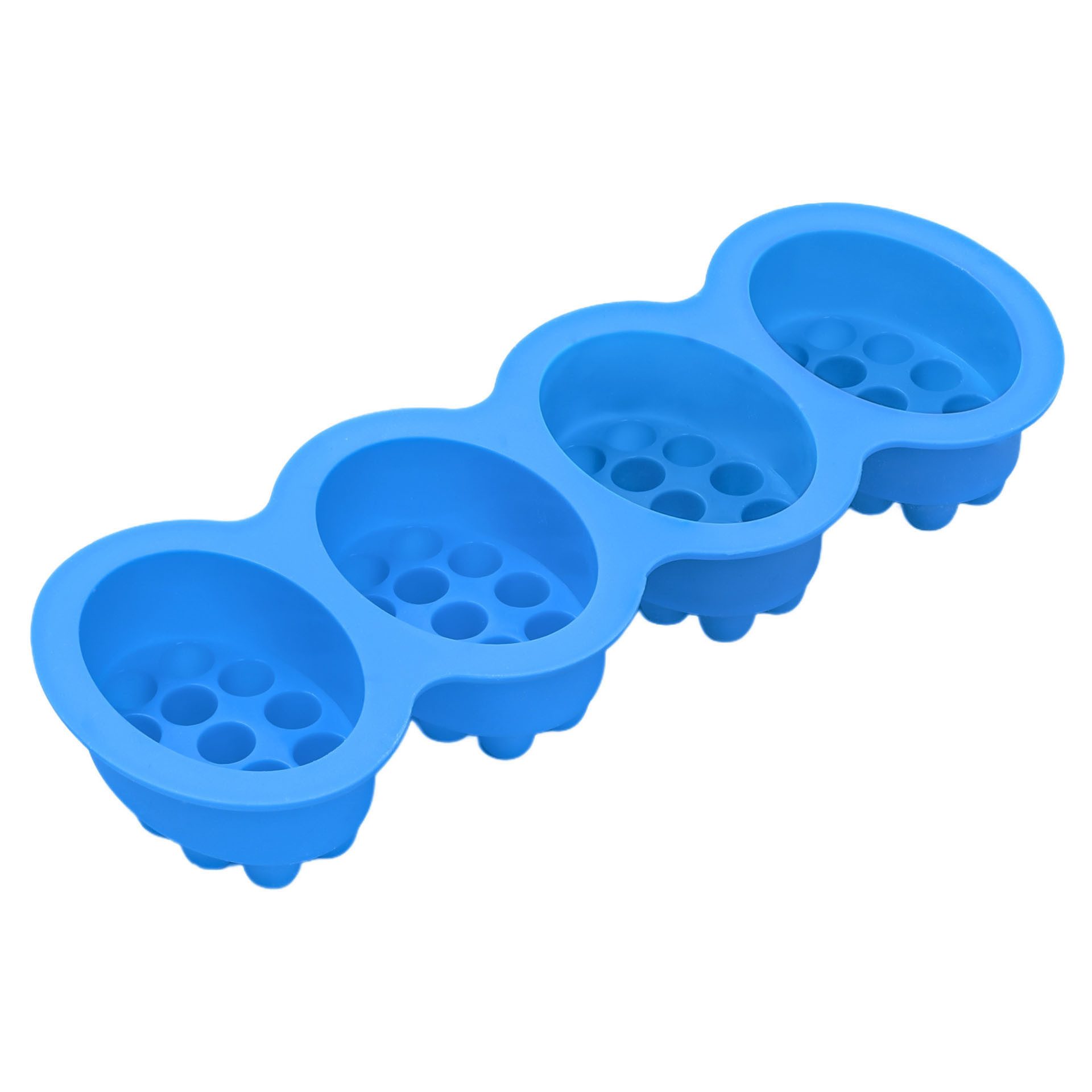 DistrEbution Silikonform Oval Massage-Relief, Seifenform, Relief Gießform für Handseife, Körperseife & Peelingseife