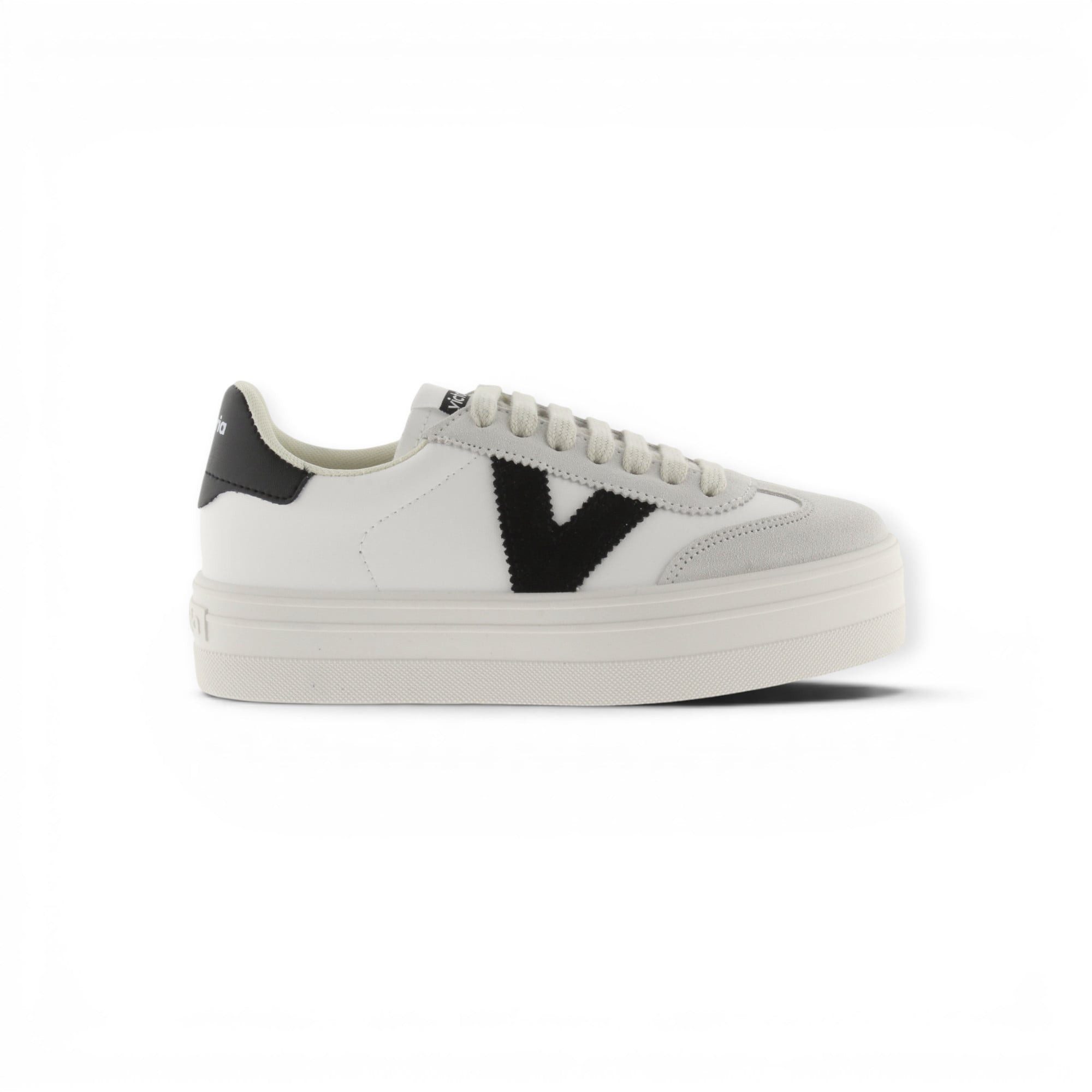 Victoria Barcelona Ciclista (Lederoptik/Veloursleder) - weiss/grau/schwarz Sneaker