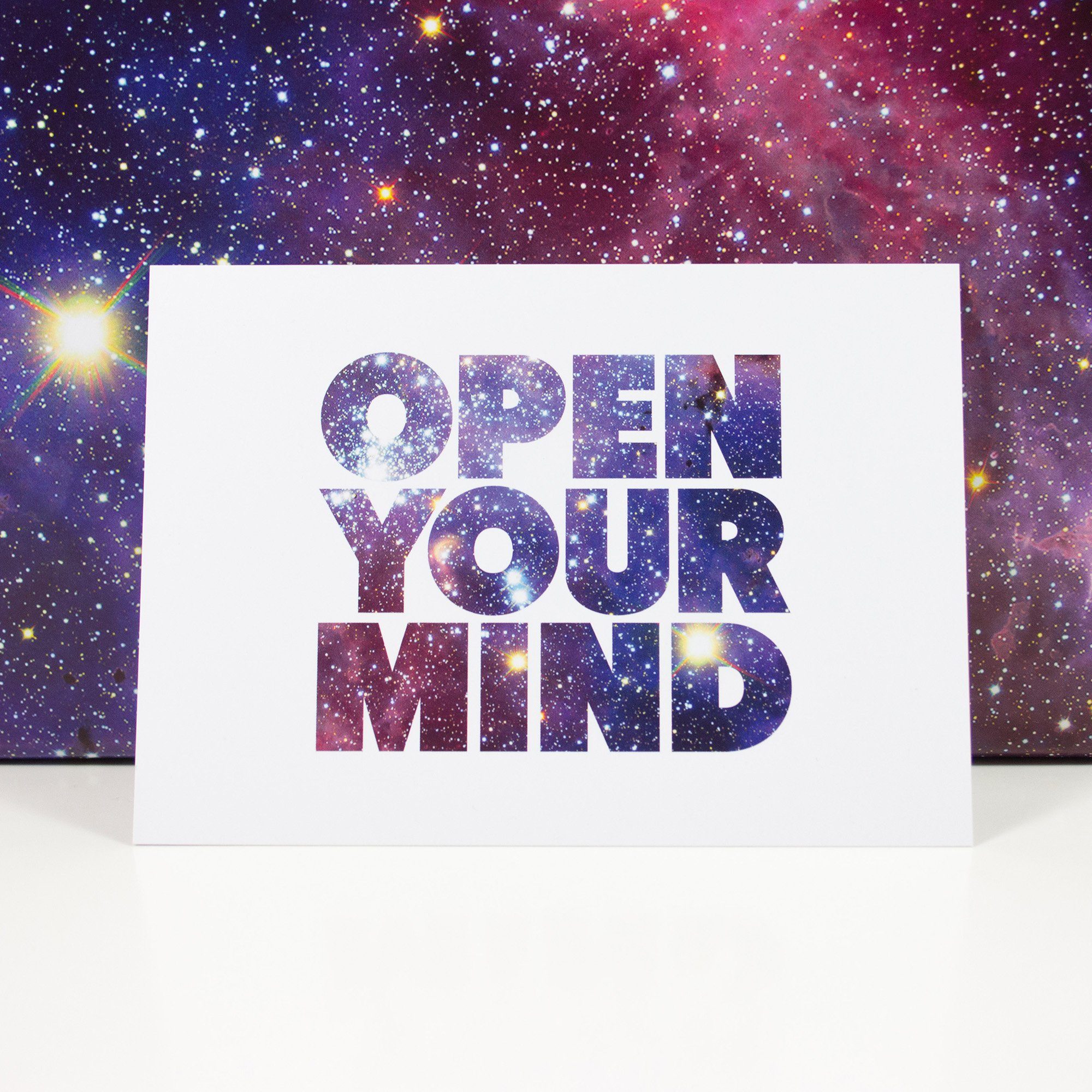 Bow & Hummingbird Postkarte Postkarte Open your mind, 100 % Recylingpapier