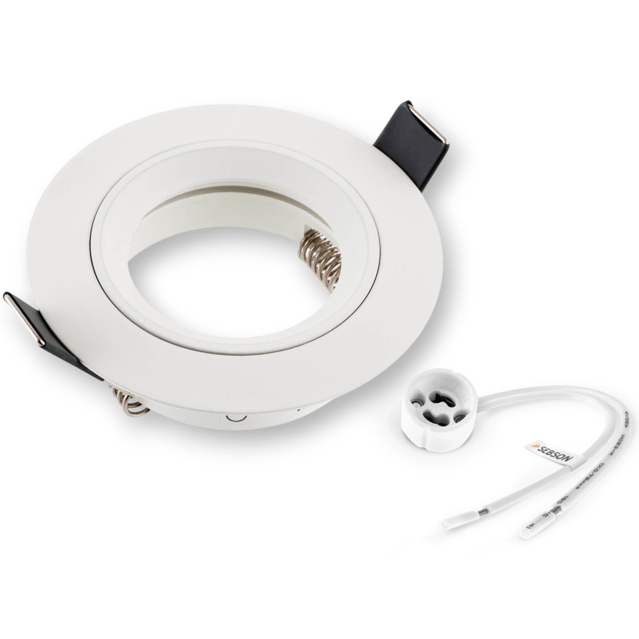 SEBSON LED Einbaustrahler Einbaustrahler inkl. GU10 Fassung, Lochdurchmesser 65mm, flach 24mm, inkl. GU10 Fassung (ohne Leuchtmittel), Aluminium Gehäuse Deckenspot