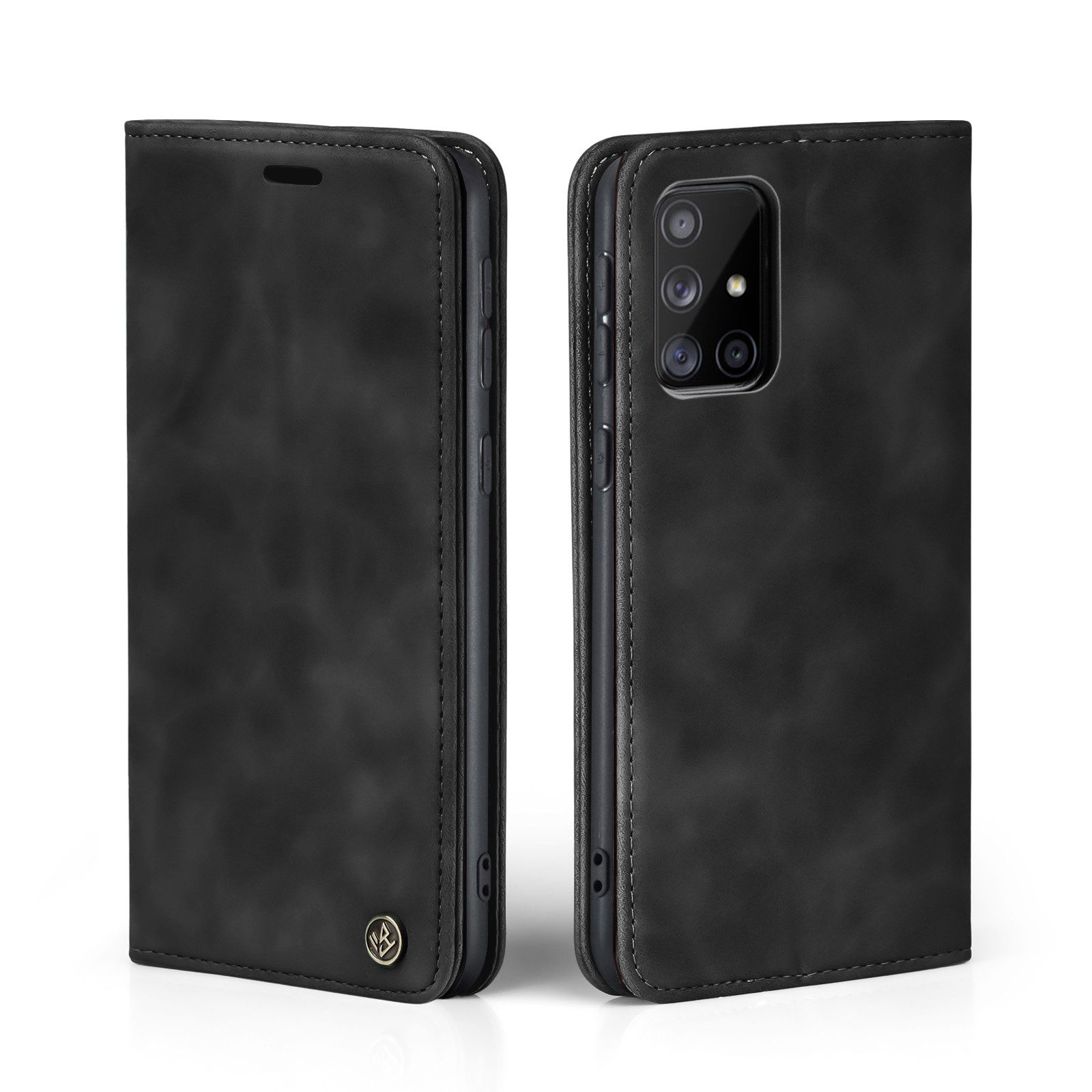 Tec-Expert Handyhülle Tasche Hülle für Samsung Galaxy A51 6.5 Zoll, 6.5, Cover Klapphülle Case mit Kartenfach Fliphülle aufstellbar