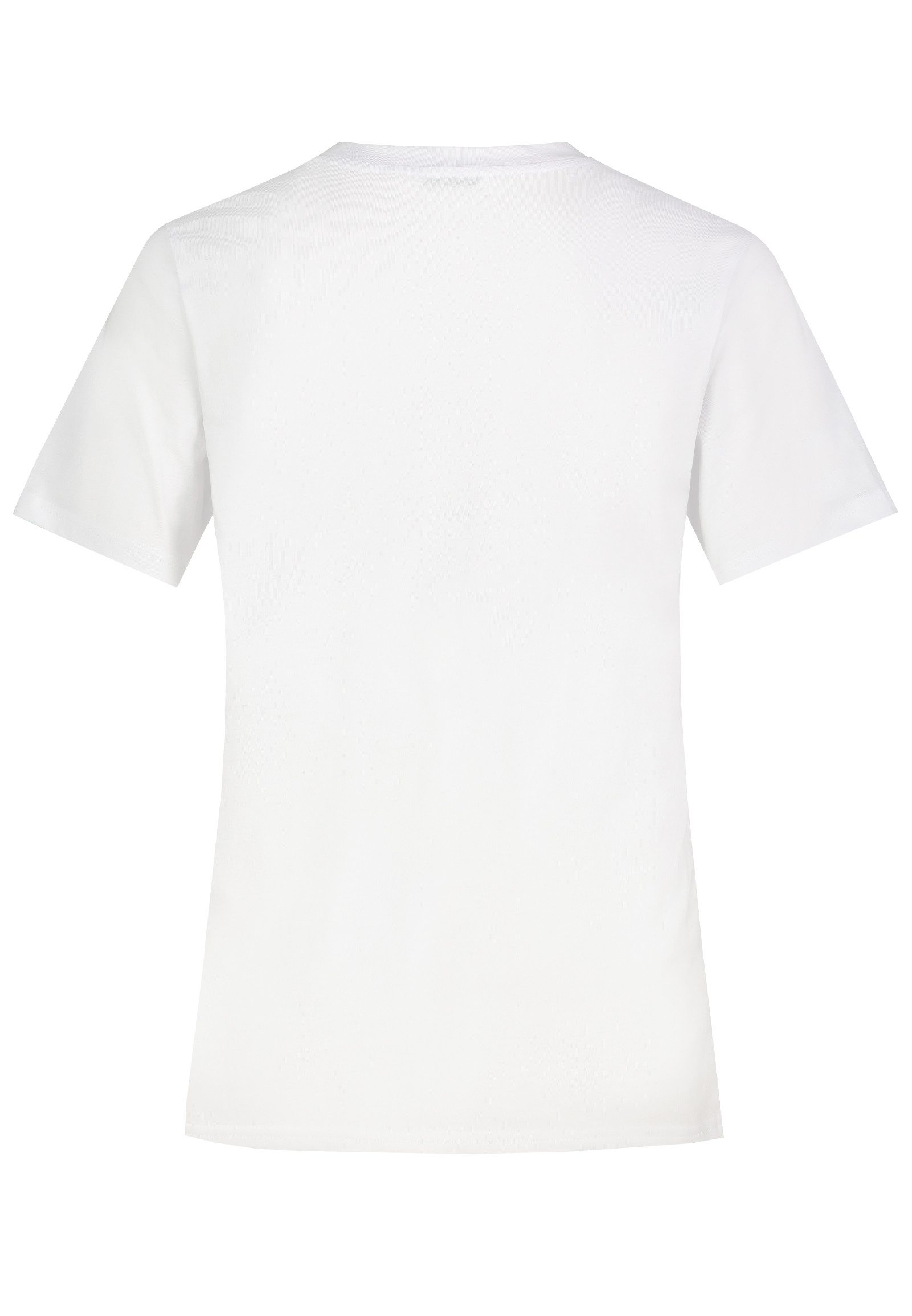 SUBLEVEL T-Shirt Auffälliger Spruchprint Rundhals Kurzarm Stylischer Look für Damen (1-tlg) Baumwolle Normal Fit Rundhals Kurzarm Spruch atmungsaktiv