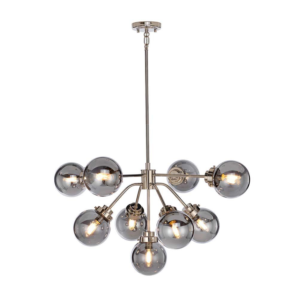 Elstead LIGHTING Kronleuchter, Leuchtmittel nicht inklusive, Kronleuchter Hängeleuchte D 88 cm Deckenlampe Stahl Esszimmerleuchte 9