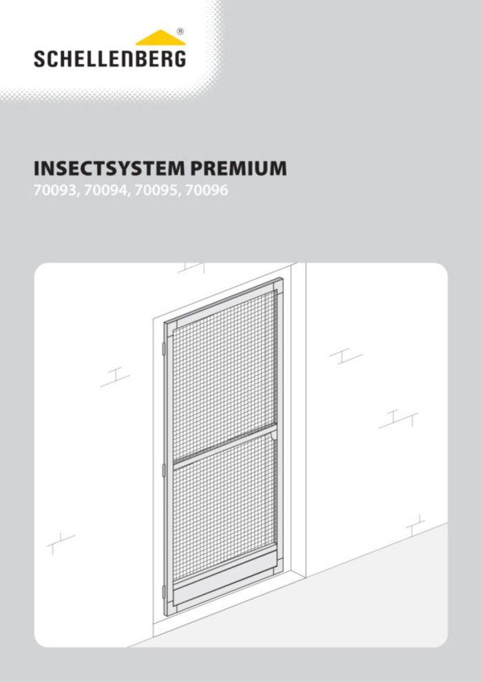 Balkontür Insektenschutz-Tür Insektenschutz-Tür für 70094 x 100 mit cm, Premium, 215 SCHELLENBERG Aluminiumrahmen, Fliegengitter anthrazit,