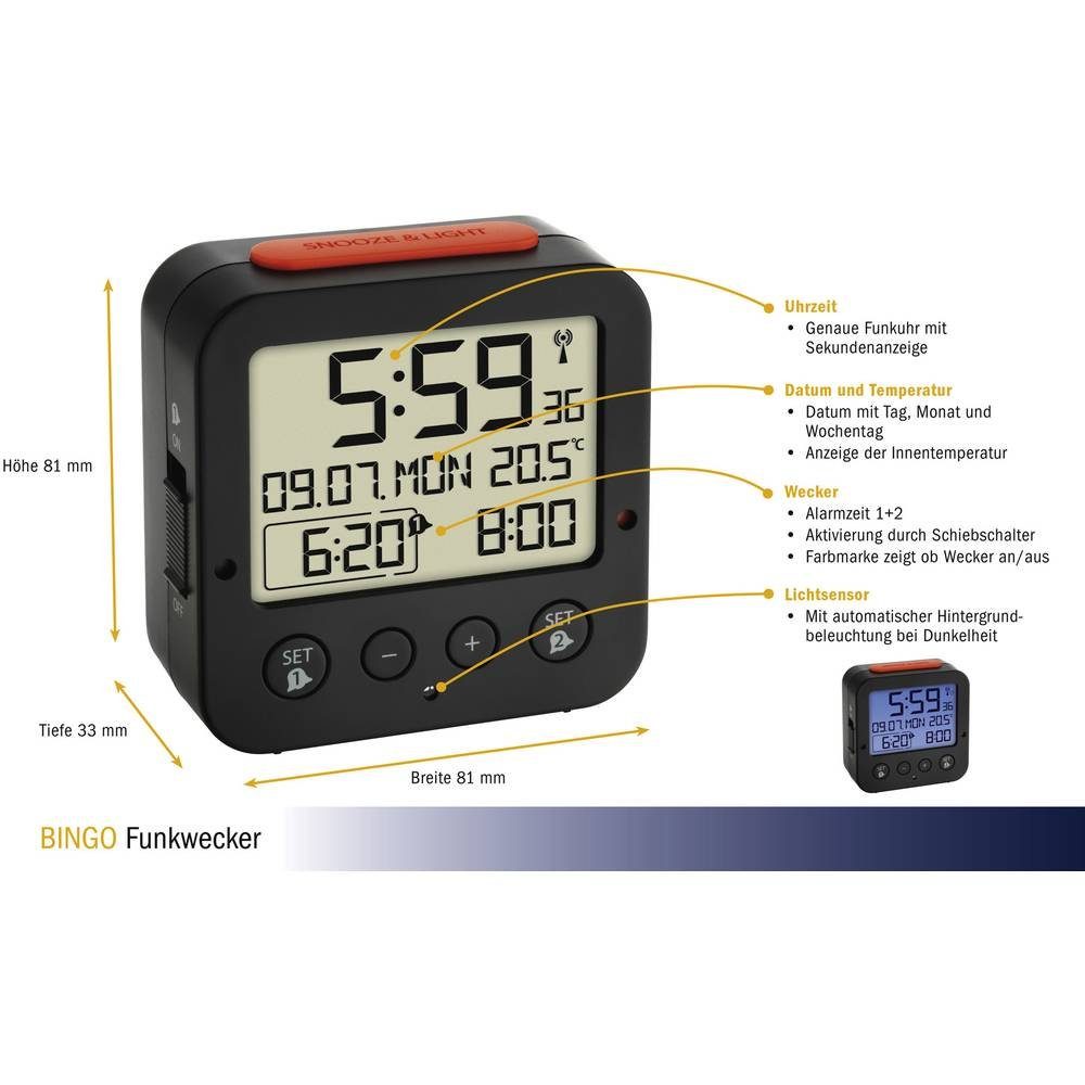 TFA Dostmann Wecker Bingo 60.2528.01