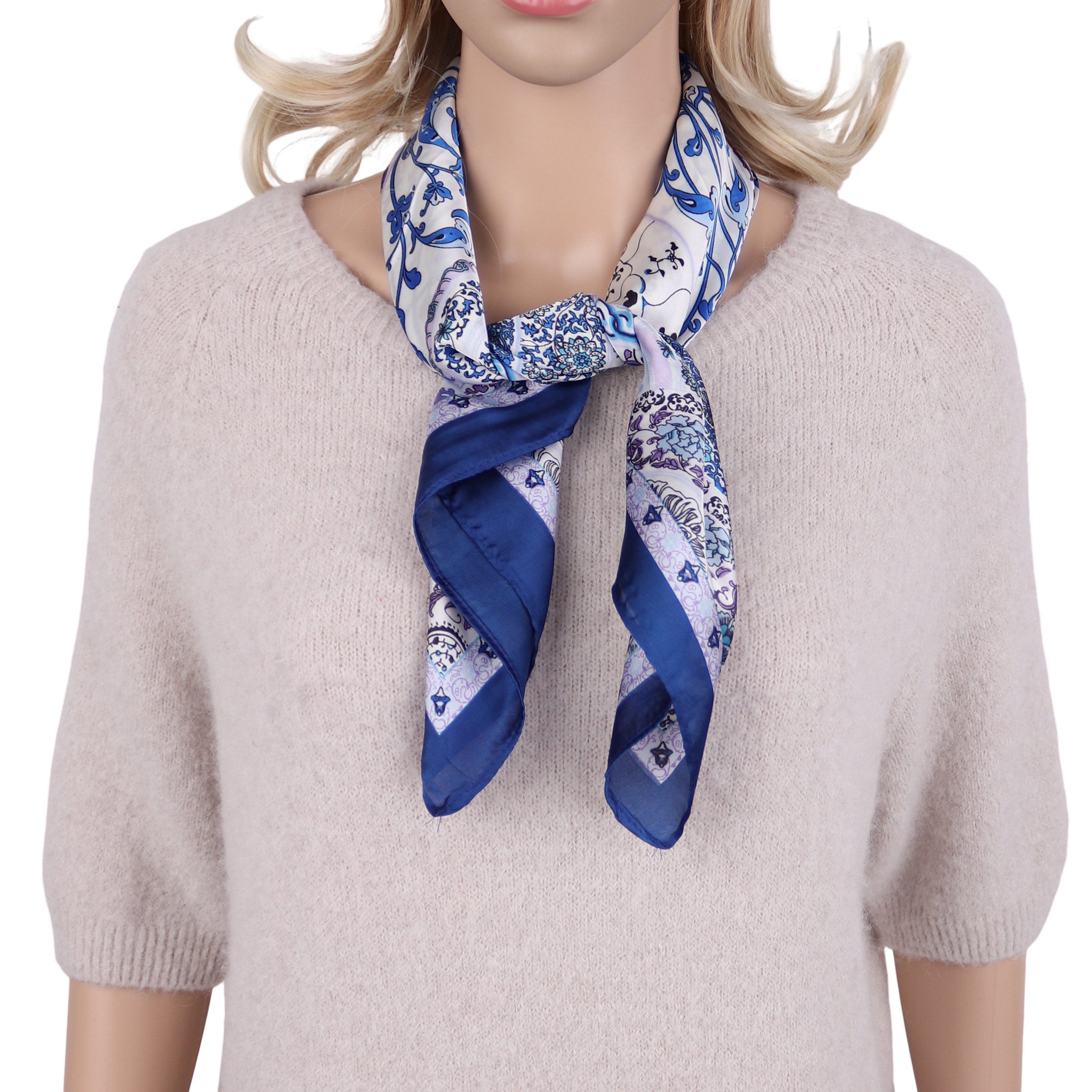 MIRROSI Nickituch Vierecktuch ca. 70x70cm wunderschöne Mustern, Damen Halst günstig online kaufen