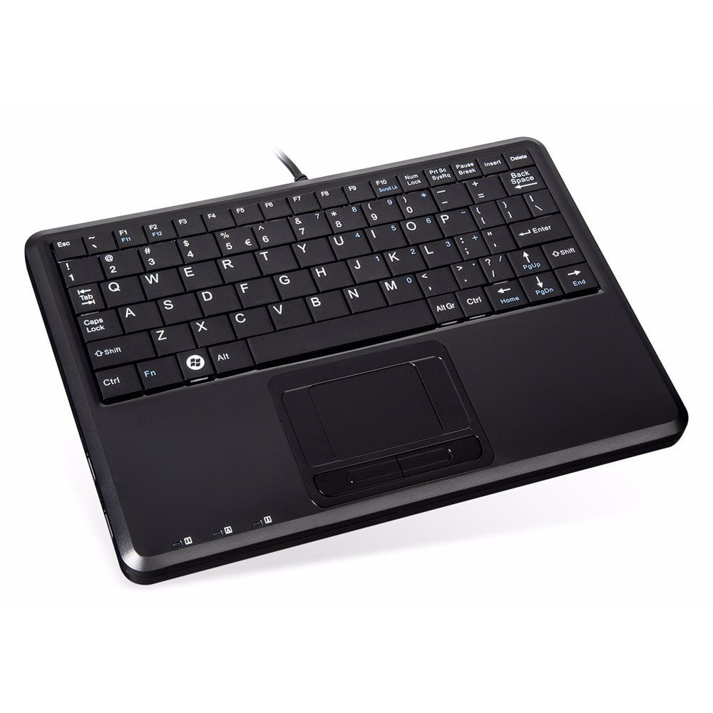 Perixx Mauspad H PLUS IT PERIBOARD-510 H PLUS IT Mini USB-Tastatur Touchpad Hub schwa