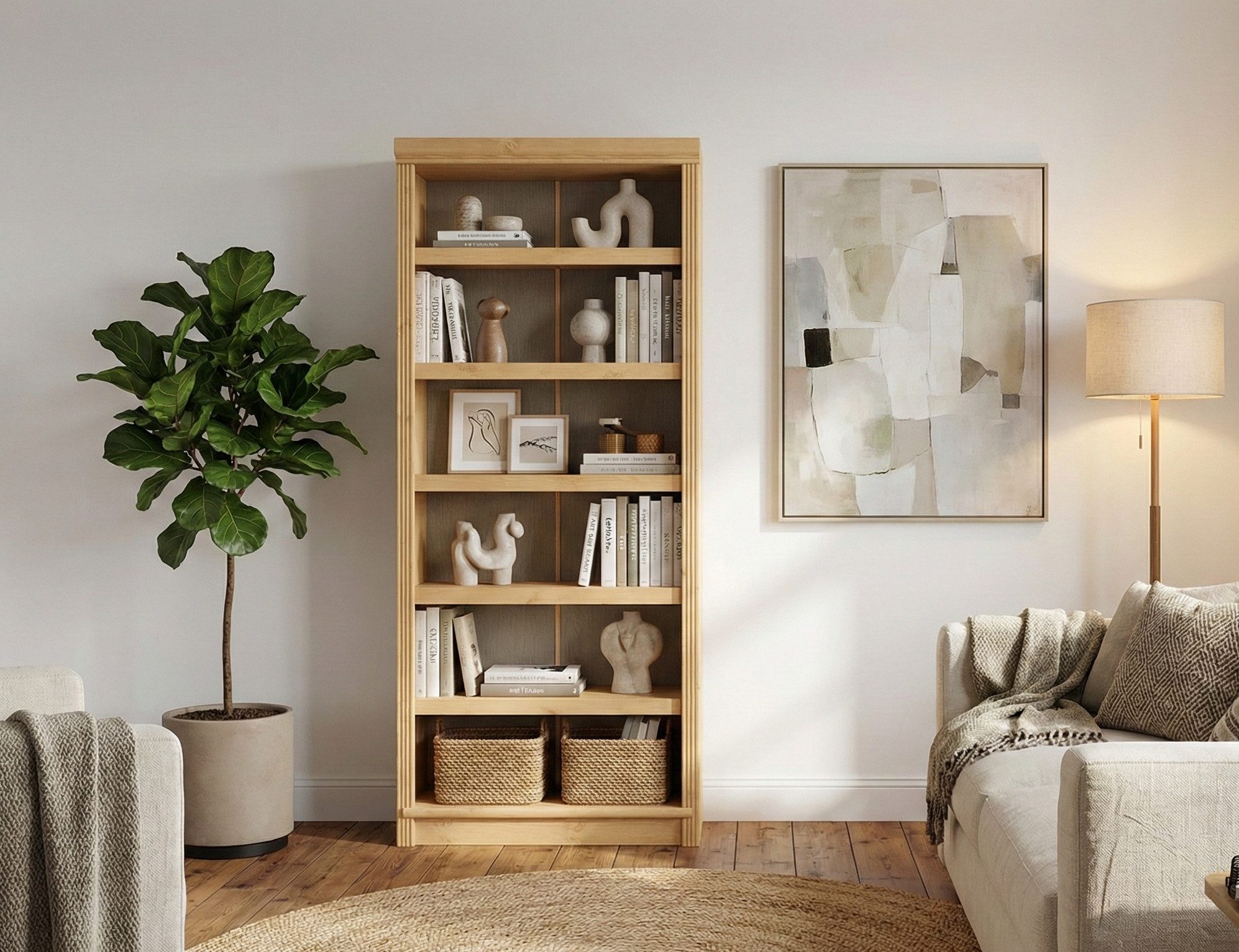 OTTO home Bücherregal Soeren Regal B/T/H: 80/29/185 cm, 6 Fächer, aus massiver Kiefer, FSC®-zertifiziert