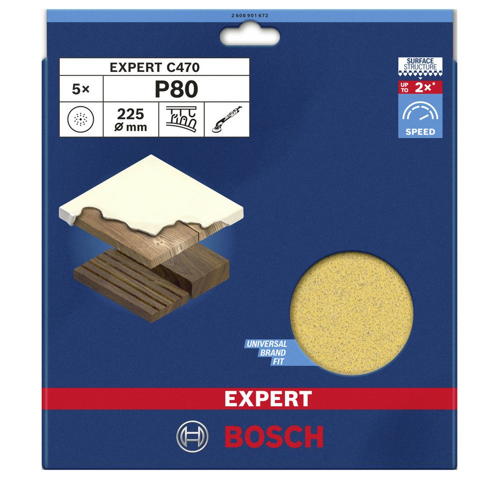 Thumbnail - Bosch Accessories Schleifpapier Bosch Accessories 2608901672 Schleifpapier für Trockenbauschleifer K