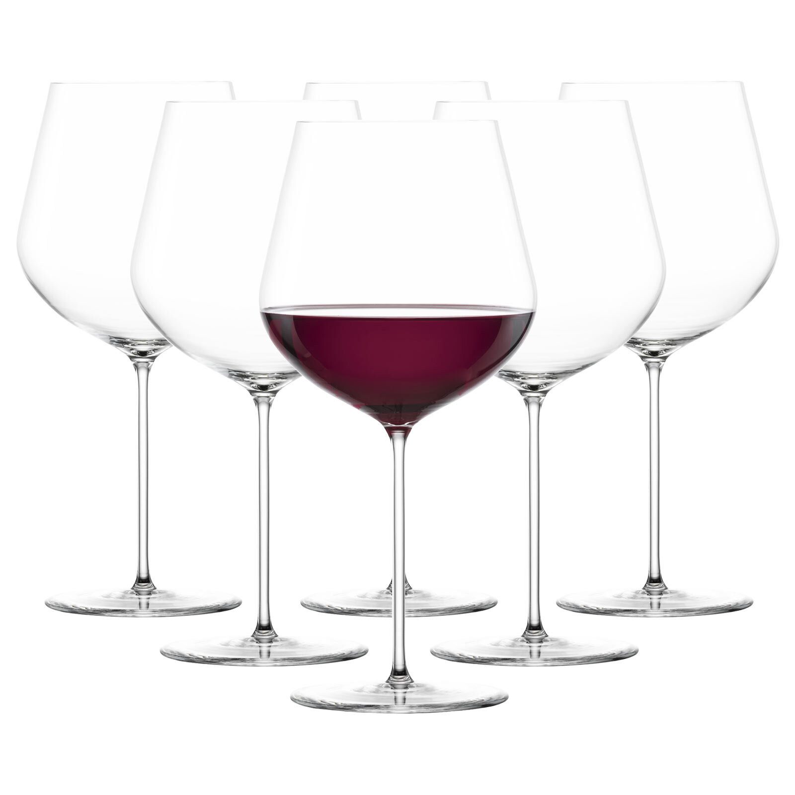 Zwiesel Glas Rotweinglas VUELO Burgunder Rotweingläser 848 ml 6er Set, 6-tlg., Glas