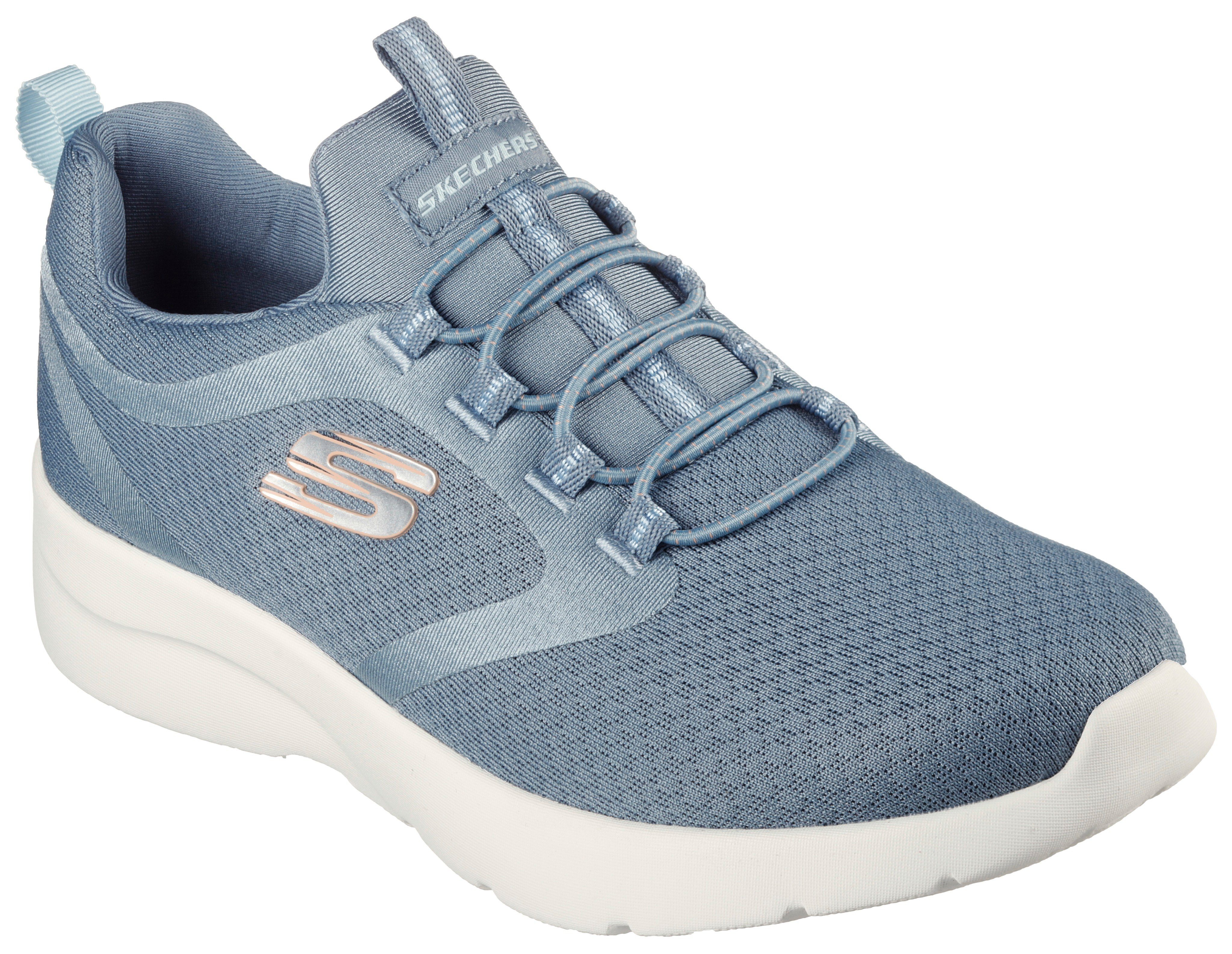 Skechers DYNAMIGHT 2.0 Slip-On Sneaker mit zwei praktischen Anziehlaschen grau