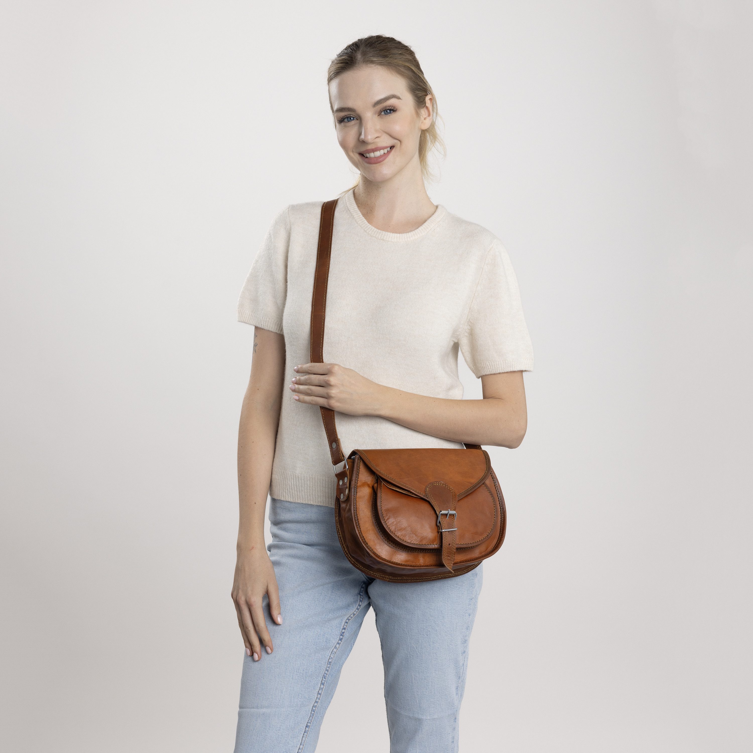 Gusti Leder Handtasche Gusti Leder Umhängetasche Evelyn (1-tlg)