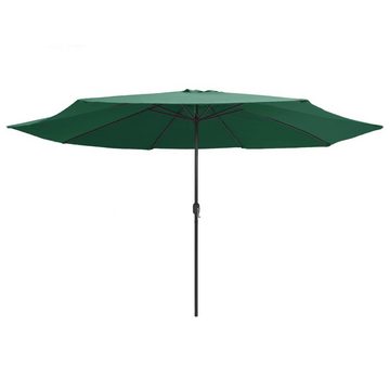 vidaXL Balkonsichtschutz Sonnenschirm mit Metall-Mast 400 cm Grün