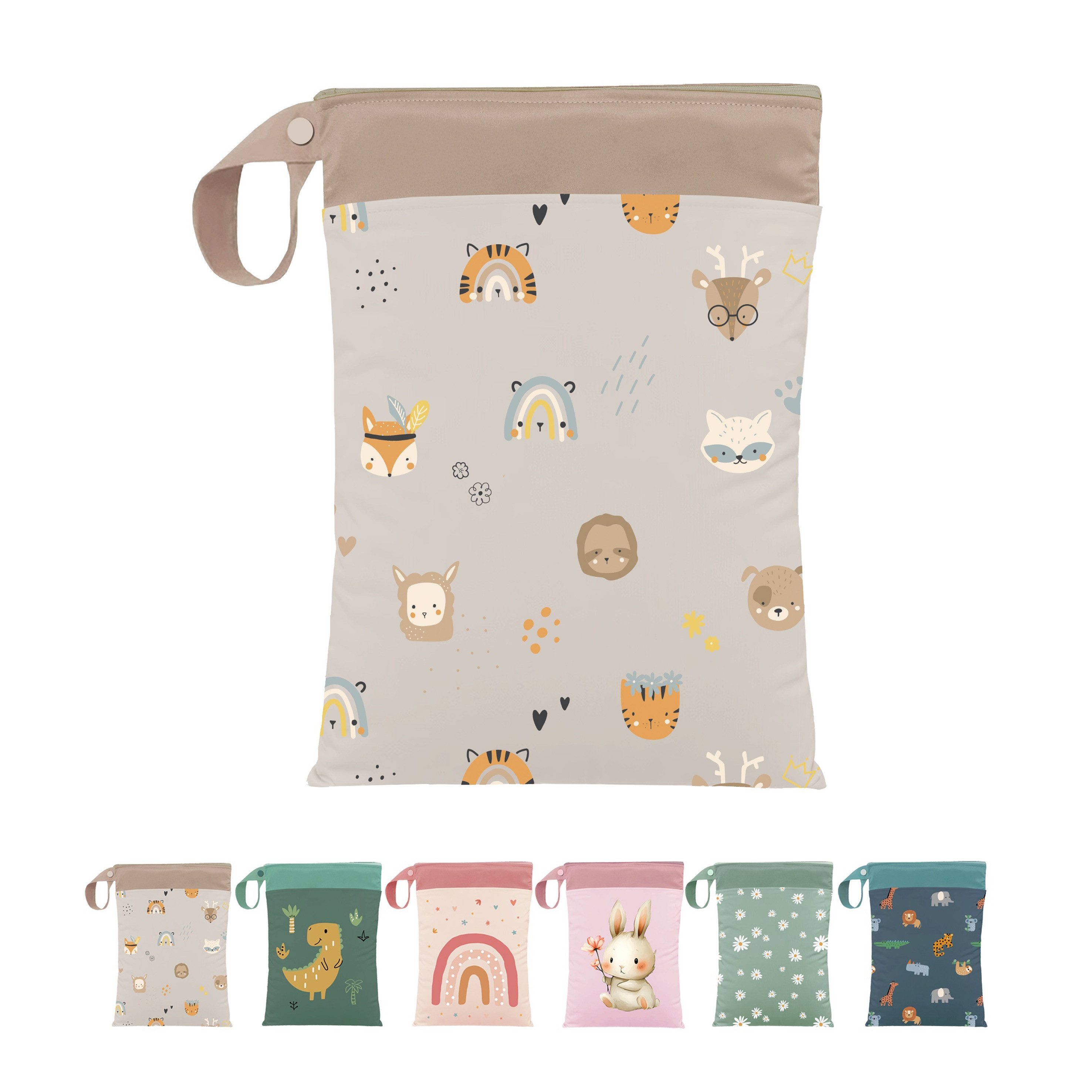 Artee Wickeltasche Nasstasche für Wechselwäsche Kita, Kindergarten, Strand, 1 Stück